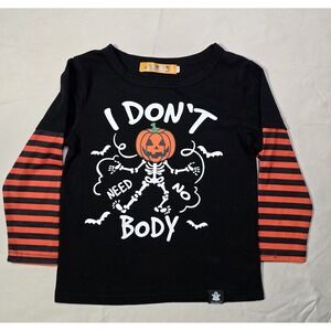 BesserBay Halloween Shirt Toddler 10 Pumpkin Skeleton‎ Striped Long Sleeve Tee